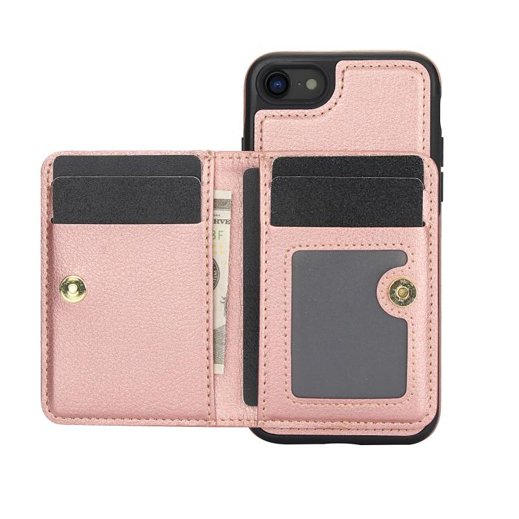 For iPhone 7 / 8 / SE 2022 AwQuer Horizontal Flip Card Bag Holder Leather Phone Case