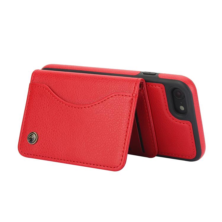 For iPhone 7 / 8 / SE 2022 AwQuer Horizontal Flip Card Bag Holder Leather Phone Case