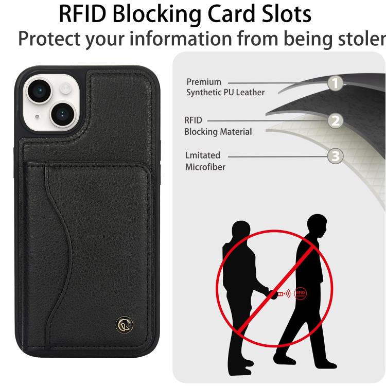 For iPhone 12 / 12 Pro AwQuer Horizontal Flip Card Bag Holder Leather Phone Case