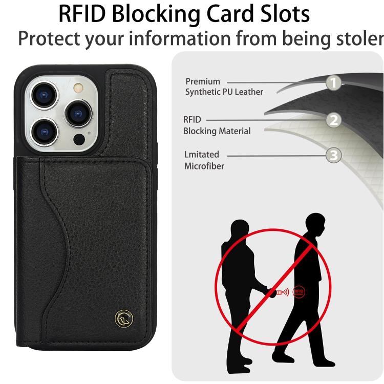 For iPhone 11 Pro Max AwQuer Horizontal Flip Card Bag Holder Leather Phone Case
