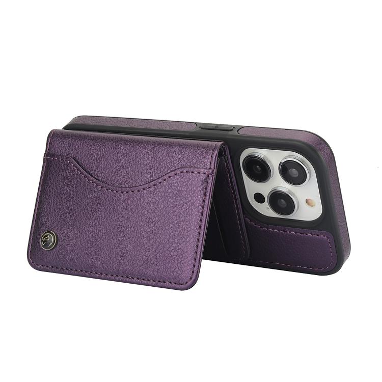 For iPhone 11 Pro AwQuer Horizontal Flip Card Bag Holder Leather Phone Case