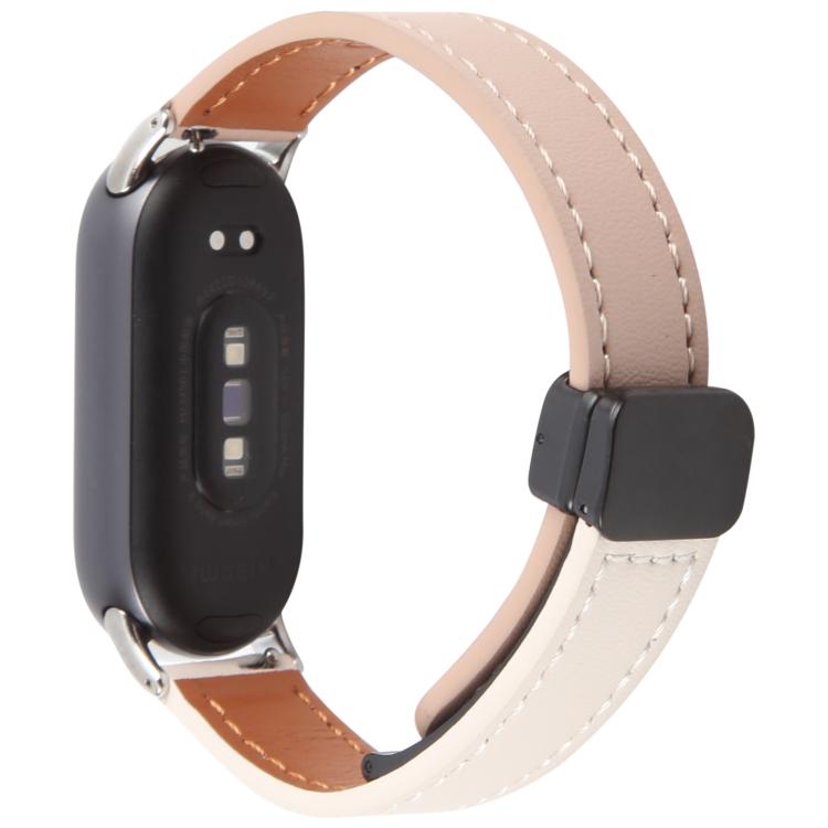 For Xiaomi Smart Band 9 / 8 Folding Magnetic Buckle Microfiber Leather Watch Band