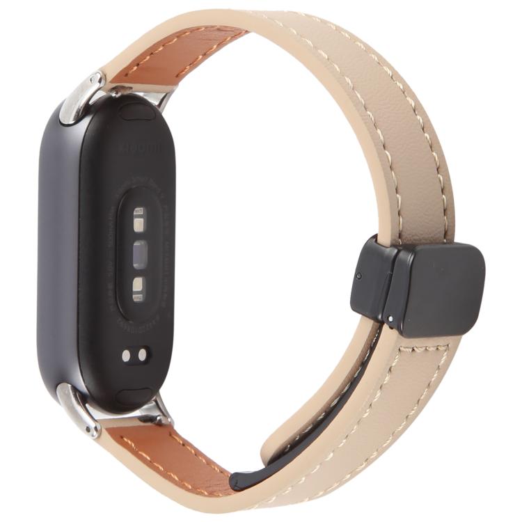 For Xiaomi Smart Band 9 / 8 Folding Magnetic Buckle Microfiber Leather Watch Band