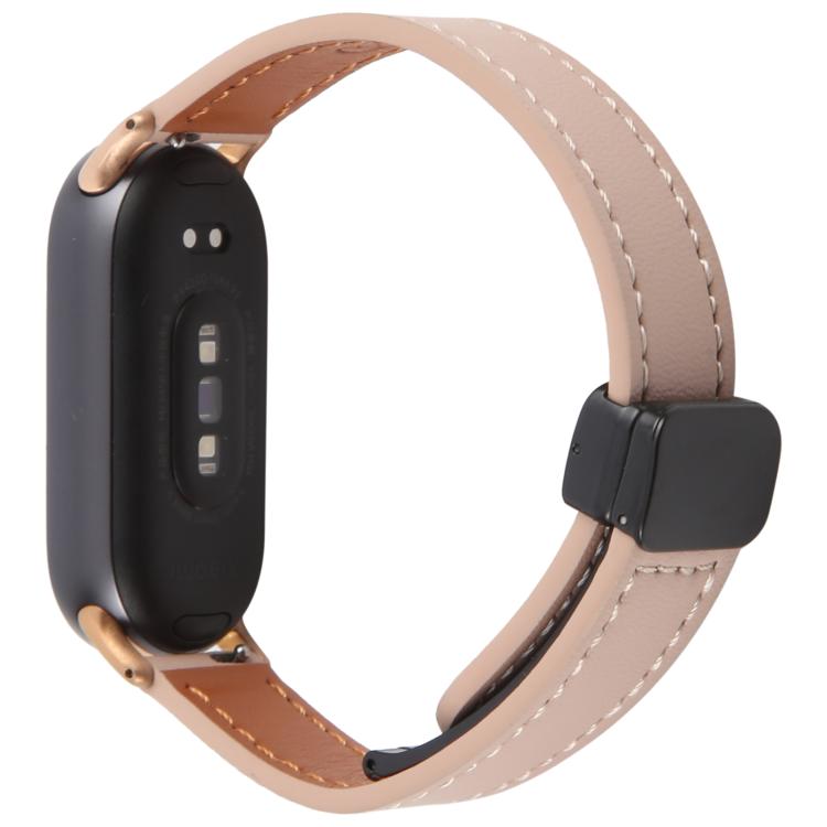 For Xiaomi Smart Band 9 / 8 Folding Magnetic Buckle Microfiber Leather Watch Band