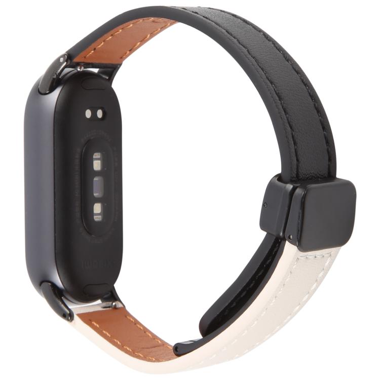 For Xiaomi Smart Band 9 / 8 Folding Magnetic Buckle Microfiber Leather Watch Band