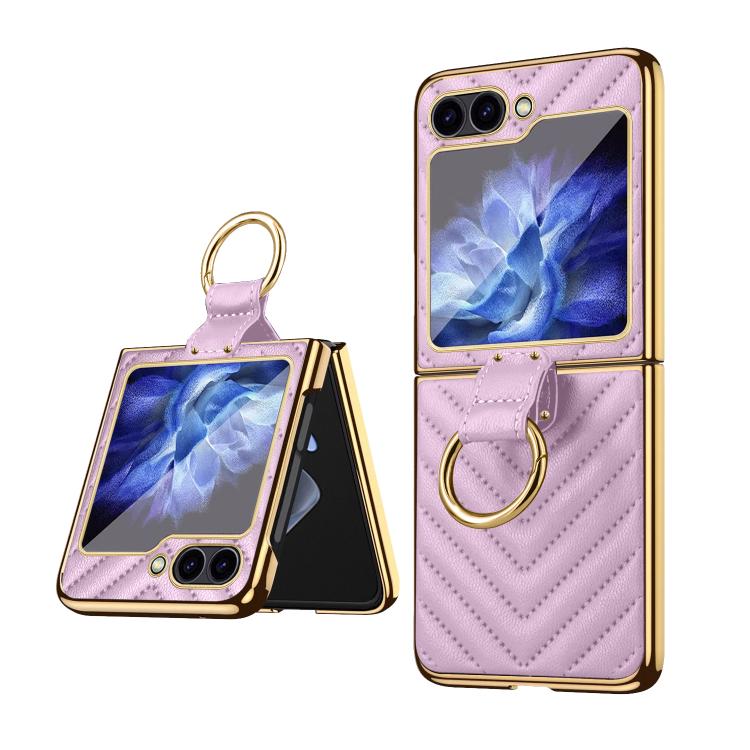 For Samsung Galaxy Z Flip6 / Flip7 FE VIETAO Dream Series Metal Ring Leather Phone Case