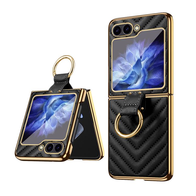 For Samsung Galaxy Z Flip6 / Flip7 FE VIETAO Dream Series Metal Ring Leather Phone Case