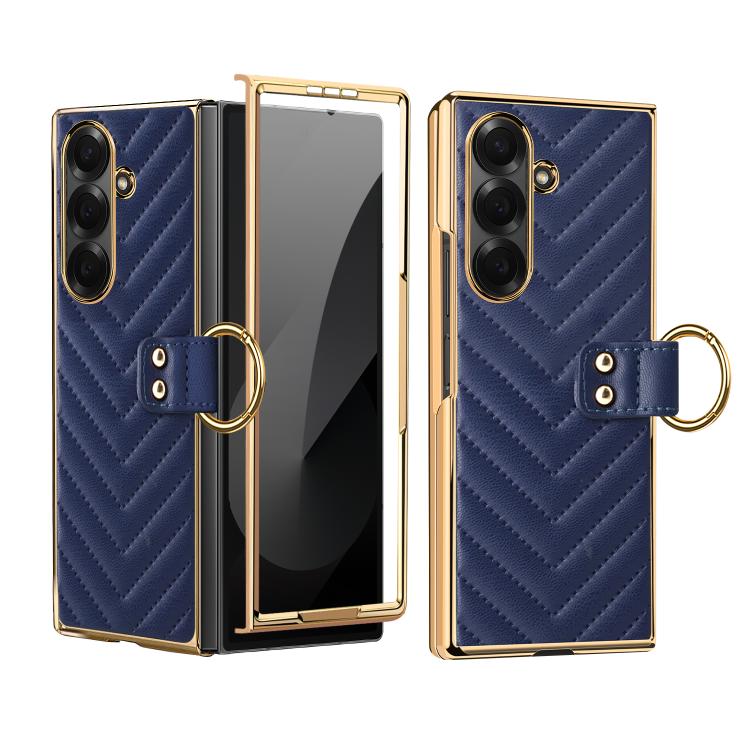 For Galaxy Z Fold7 5G VIETAO Dream Series Metal Ring Leather Phone Case