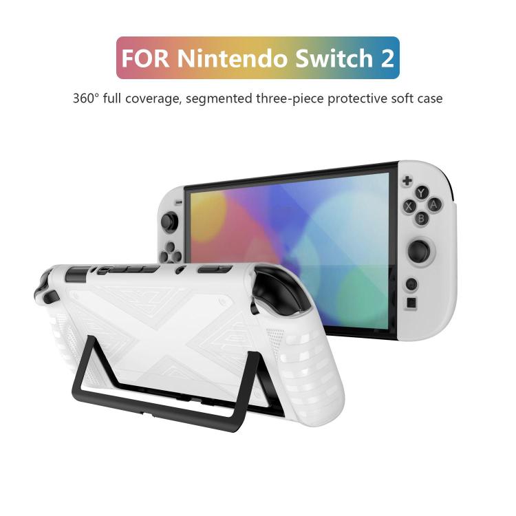 For Nintendo Switch 2  Detachable X-pattern Protective Case with Holder