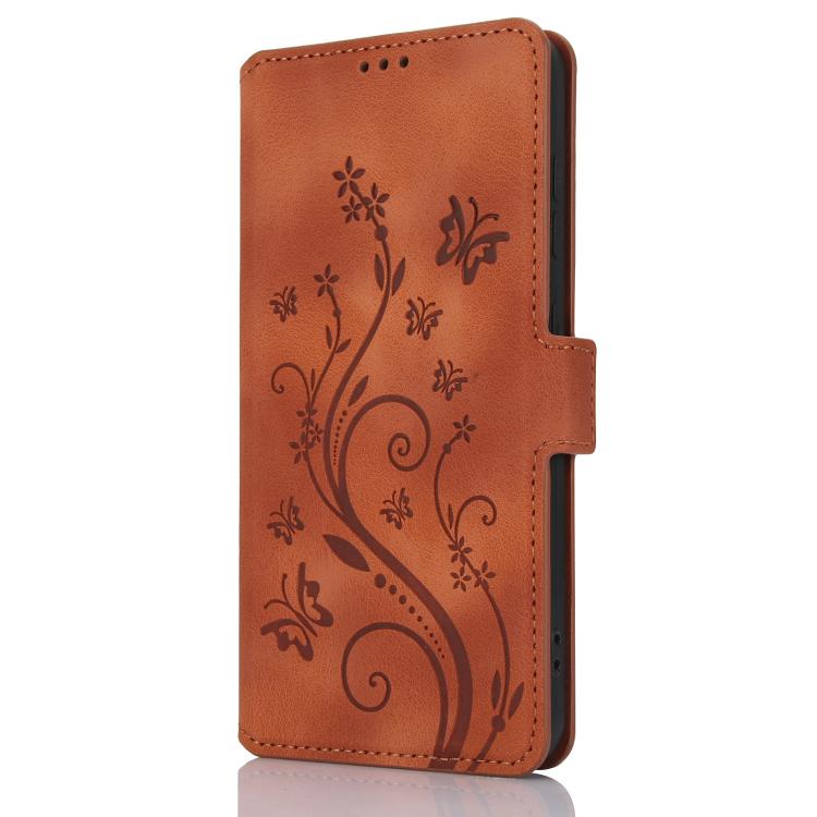 For iPhone 11 Dreamy Butterfly Love Flower Embossed Leather Phone Case