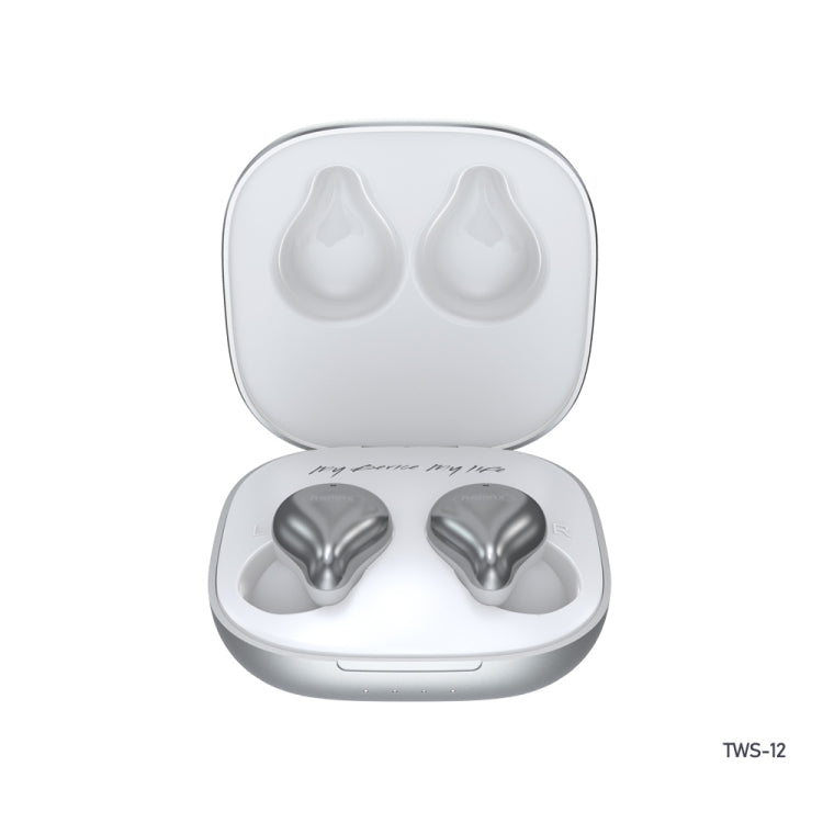 REMAX TWS-12 Bluetooth 5.0 Metal True Wireless Bluetooth Stereo Music Earphone with Charging Box