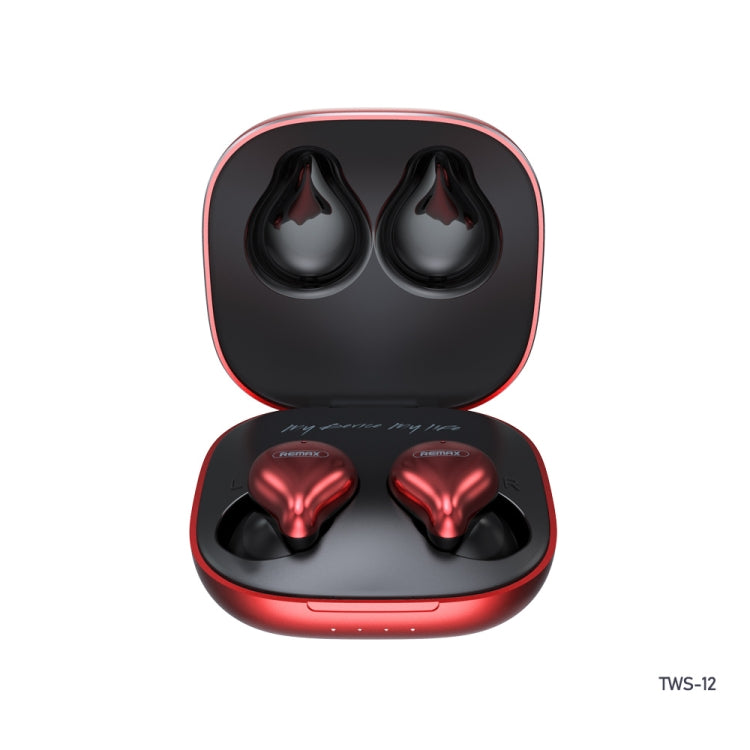 REMAX TWS-12 Bluetooth 5.0 Metal True Wireless Bluetooth Stereo Music Earphone with Charging Box