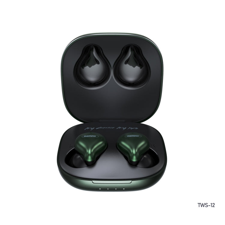 REMAX TWS-12 Bluetooth 5.0 Metal True Wireless Bluetooth Stereo Music Earphone with Charging Box