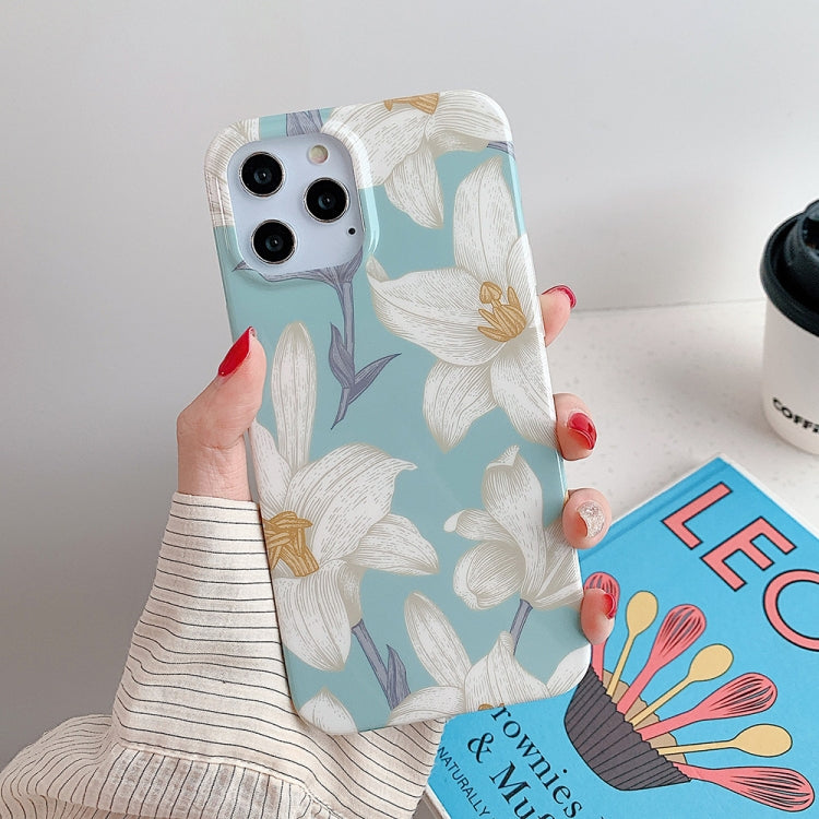 For iPhone 12 mini Fresh Flower Pattern Soft TPU Protective Case