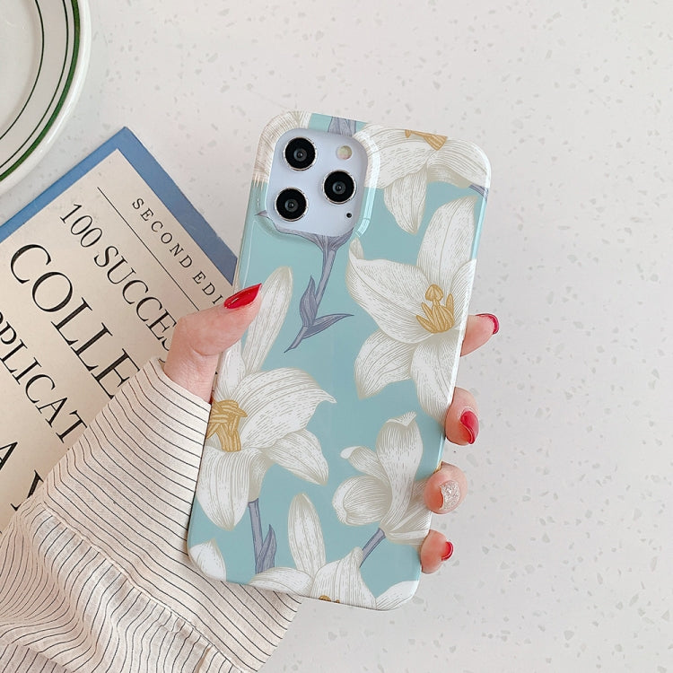 For iPhone 12 mini Fresh Flower Pattern Soft TPU Protective Case