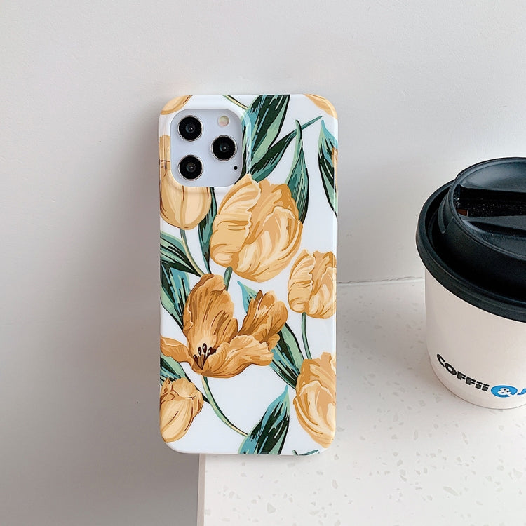 For iPhone 12 mini Fresh Flower Pattern Soft TPU Protective Case