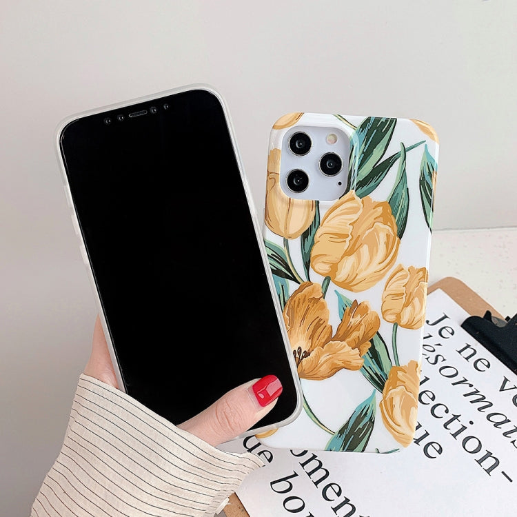 For iPhone 12 mini Fresh Flower Pattern Soft TPU Protective Case