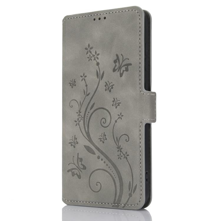 For Samsung Galaxy S23 5G Dreamy Butterfly Love Flower Embossed Leather Phone Case