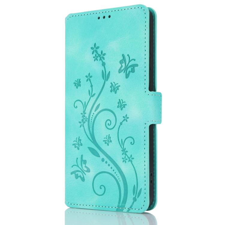 For Samsung Galaxy S21 FE 5G Dreamy Butterfly Love Flower Embossed Leather Phone Case