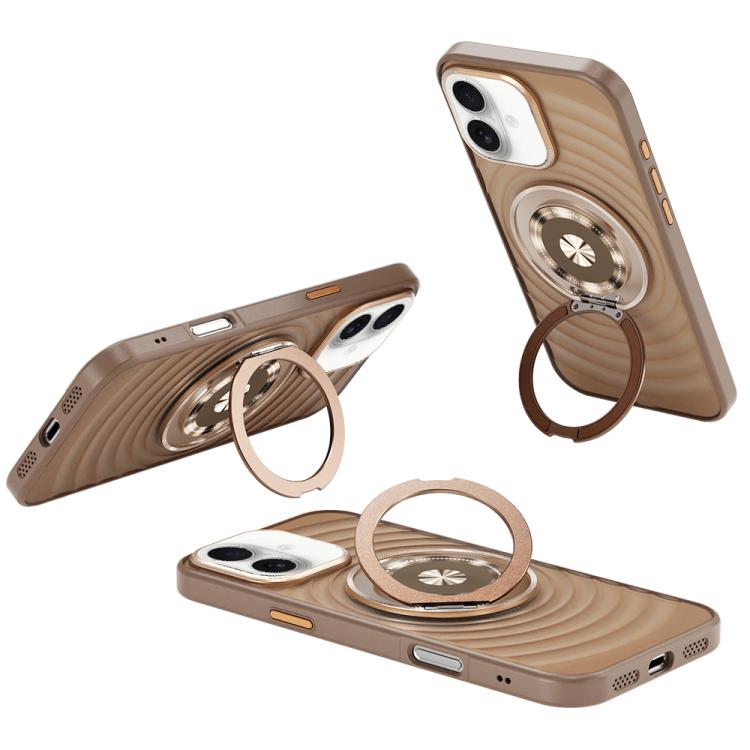 For iPhone 16 Skin Ripples MagSafe Holder Phone Case