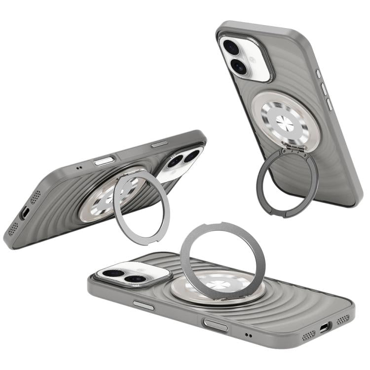 For iPhone 16 Skin Ripples MagSafe Holder Phone Case