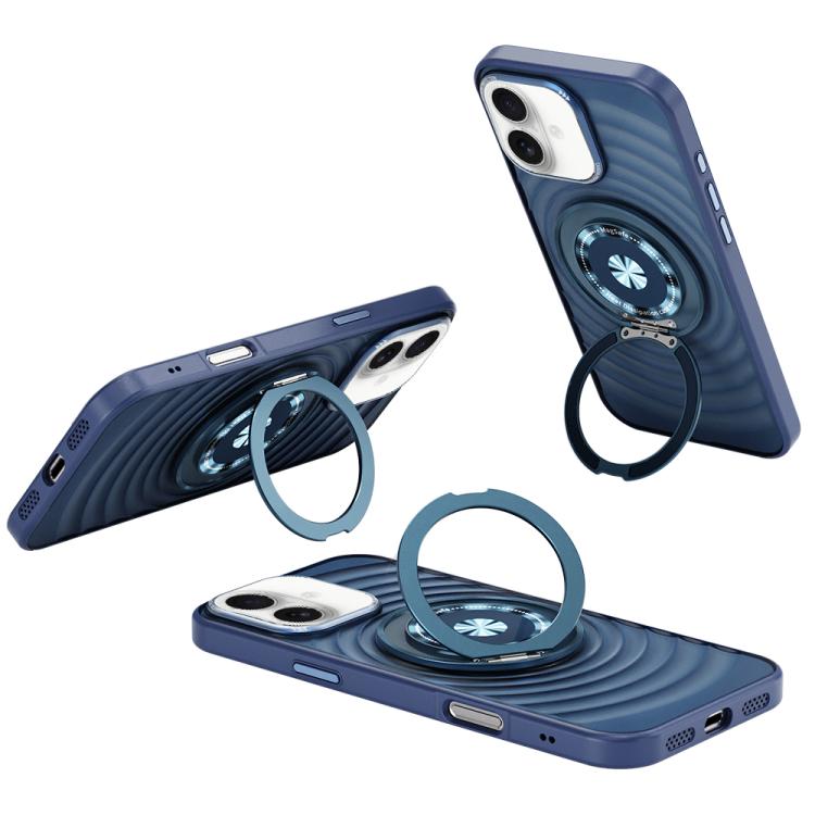 For iPhone 16 Skin Ripples MagSafe Holder Phone Case