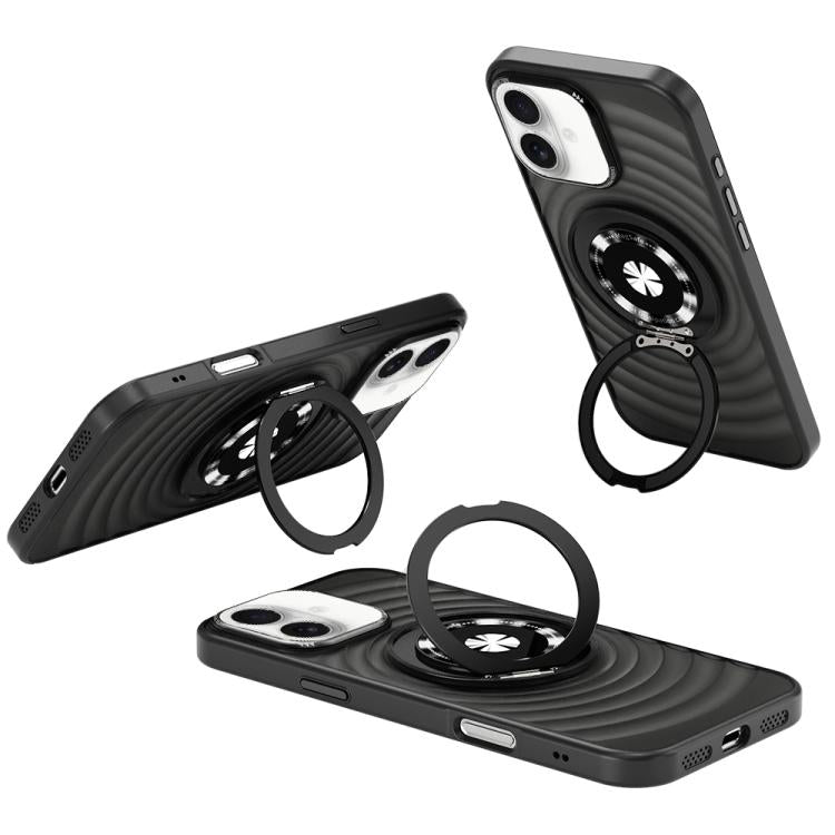 For iPhone 16 Skin Ripples MagSafe Holder Phone Case