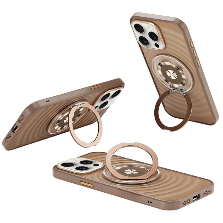 For iPhone 15 Pro Skin Ripples MagSafe Holder Phone Case