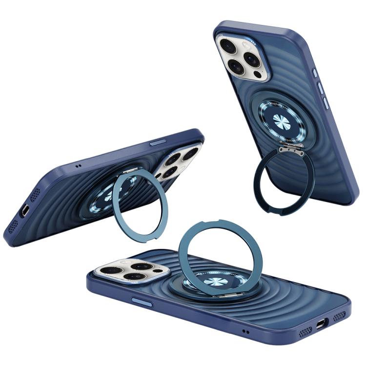 For iPhone 15 Pro Skin Ripples MagSafe Holder Phone Case