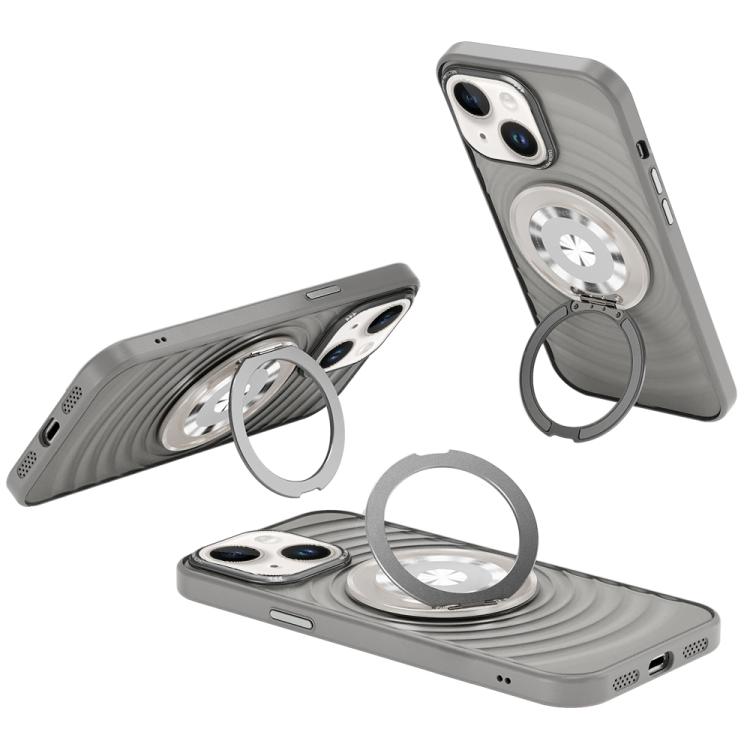 For iPhone 14 Skin Ripples MagSafe Holder Phone Case