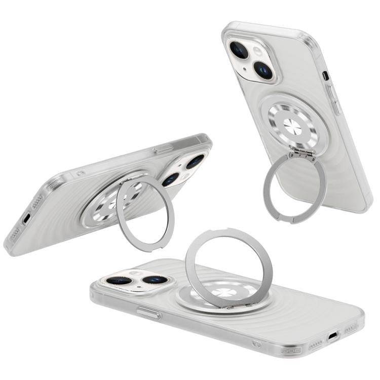 For iPhone 14 Skin Ripples MagSafe Holder Phone Case