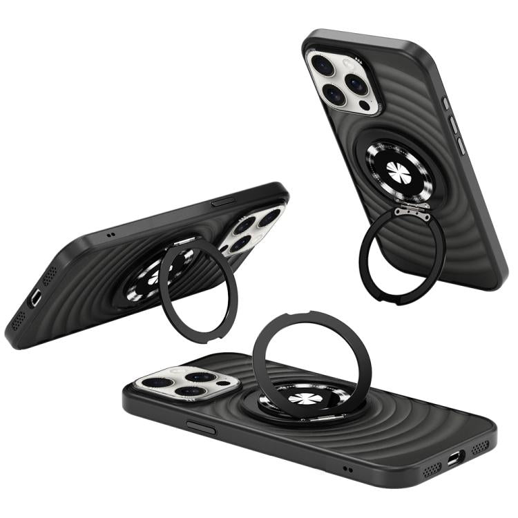 For iPhone 14 Pro Skin Ripples MagSafe Holder Phone Case