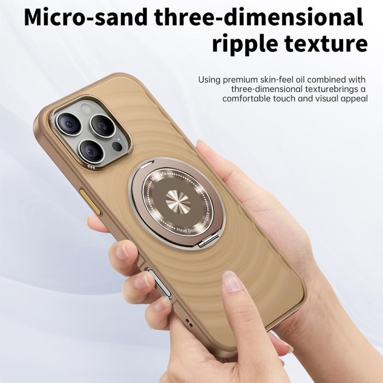 For iPhone 15 Pro Max Skin Ripples MagSafe Holder Phone Case