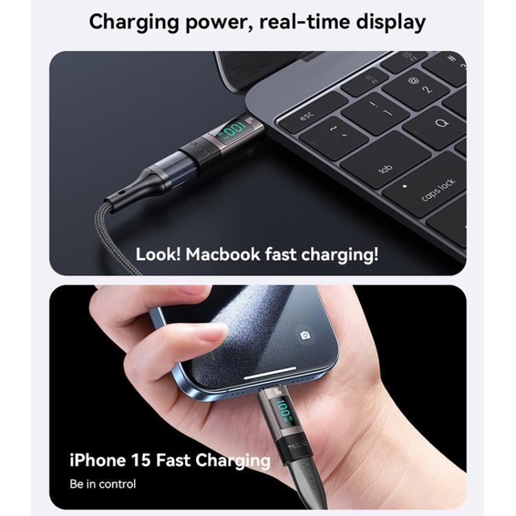 Yesido GS24 100W USB-C / Type-C to USB-C / Type-C Aluminum Alloy Digital Display Adapter - Tarnish