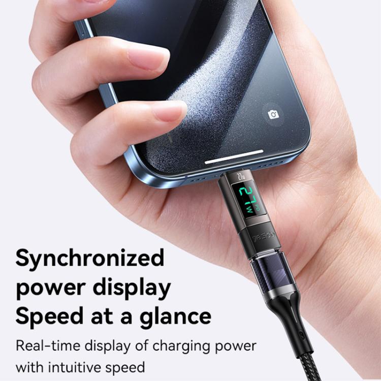 Yesido GS25 27W USB-C / Type-C to 8 Pin Aluminum Alloy Digital Display Adapter - Tarnish