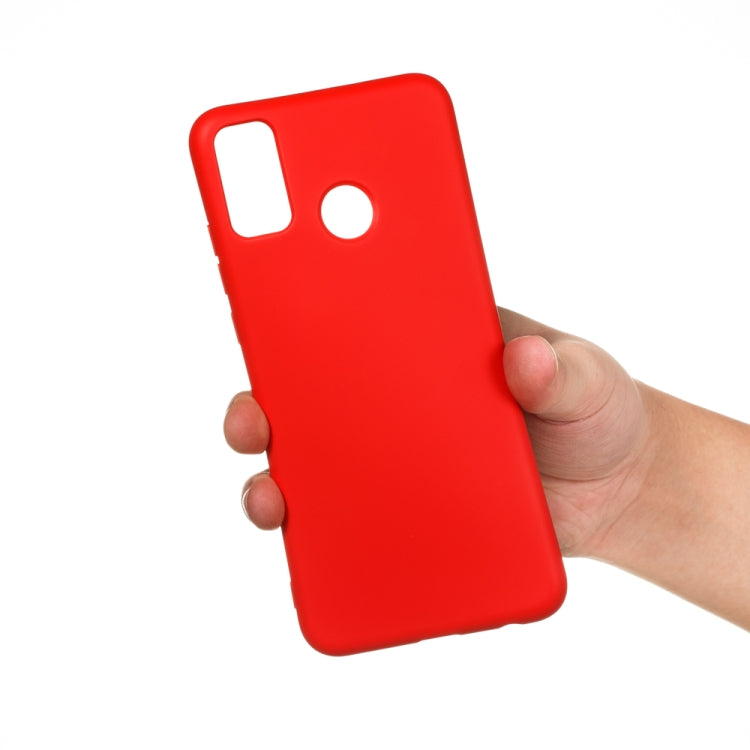 For Huawei Honor 9X Lite Pure Color Liquid Silicone Shockproof Full Coverage Case