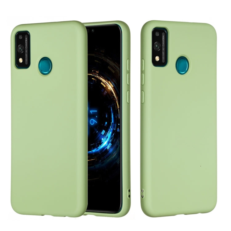 For Huawei Honor 9X Lite Pure Color Liquid Silicone Shockproof Full Coverage Case