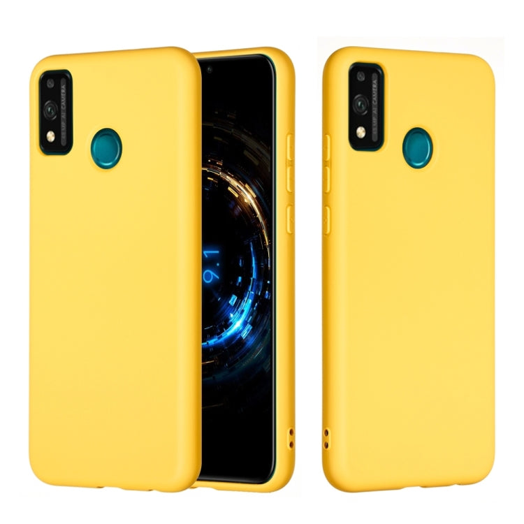 For Huawei Honor 9X Lite Pure Color Liquid Silicone Shockproof Full Coverage Case