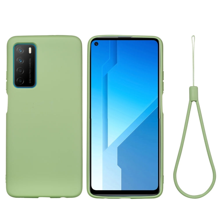 For Huawei Honor Play 4 Pure Color Liquid Silicone Shockproof Full Coverage Case