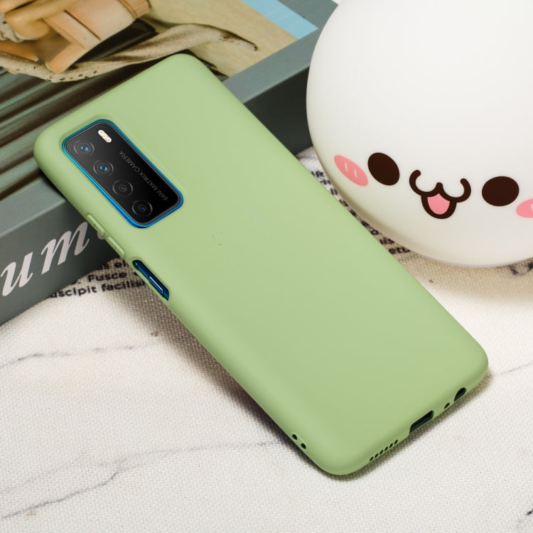 For Huawei Honor Play 4 Pure Color Liquid Silicone Shockproof Full Coverage Case