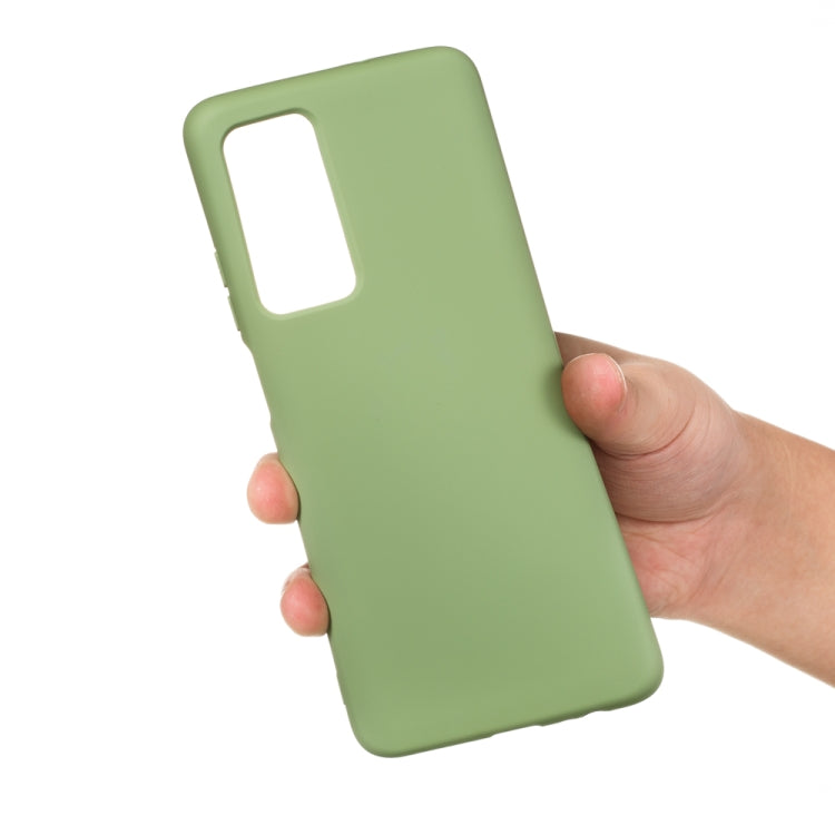 For Huawei Honor Play 4 Pure Color Liquid Silicone Shockproof Full Coverage Case