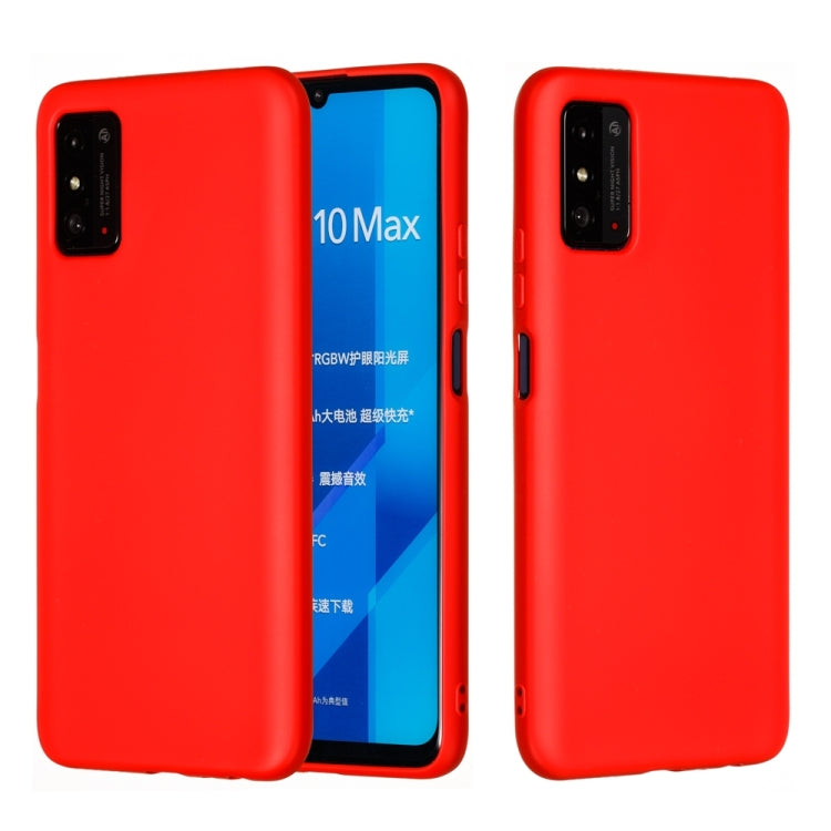 For Huawei Honor X10 Max Pure Color Liquid Silicone Shockproof Full Coverage Case