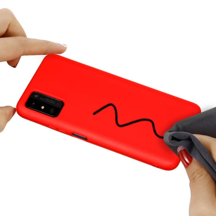 For Huawei Honor X10 Max Pure Color Liquid Silicone Shockproof Full Coverage Case