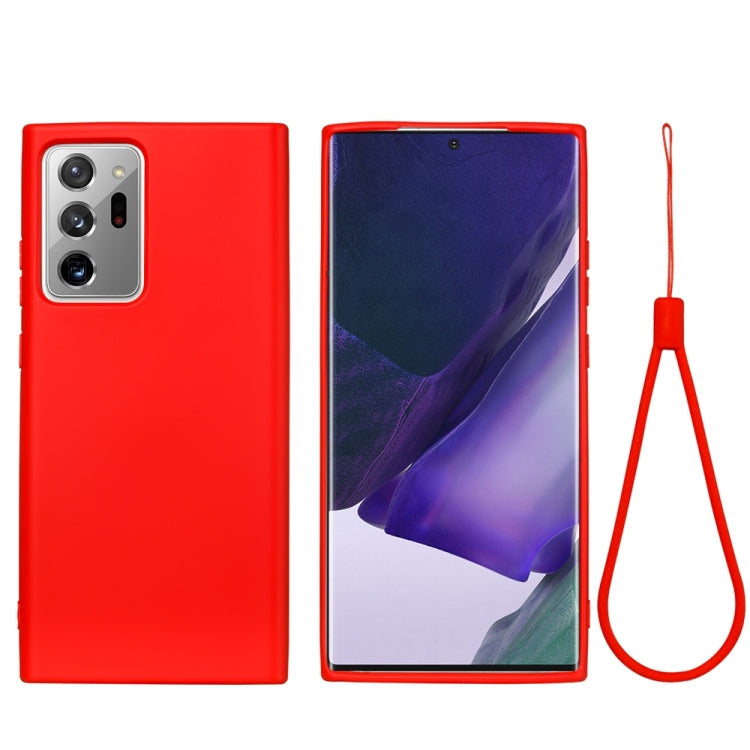 For Samsung Galaxy Note20 Ultra Pure Color Liquid Silicone Shockproof Full Coverage Case