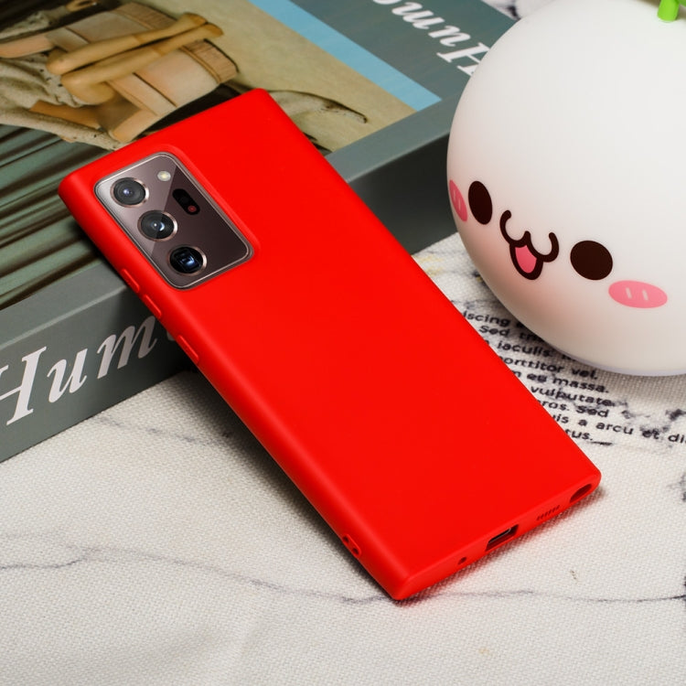For Samsung Galaxy Note20 Ultra Pure Color Liquid Silicone Shockproof Full Coverage Case