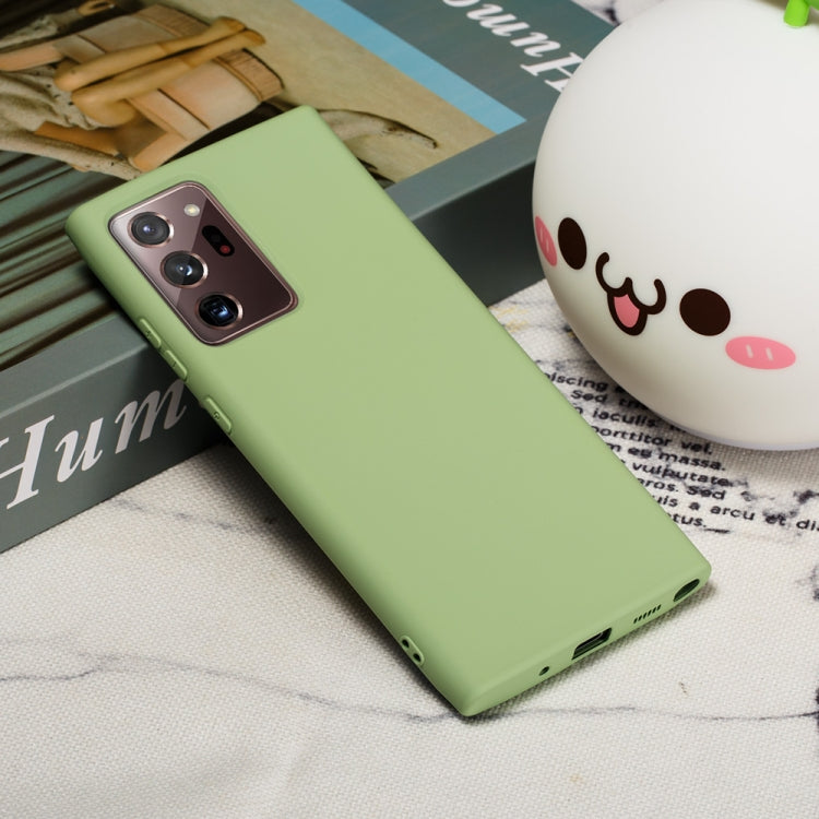 For Samsung Galaxy Note20 Ultra Pure Color Liquid Silicone Shockproof Full Coverage Case