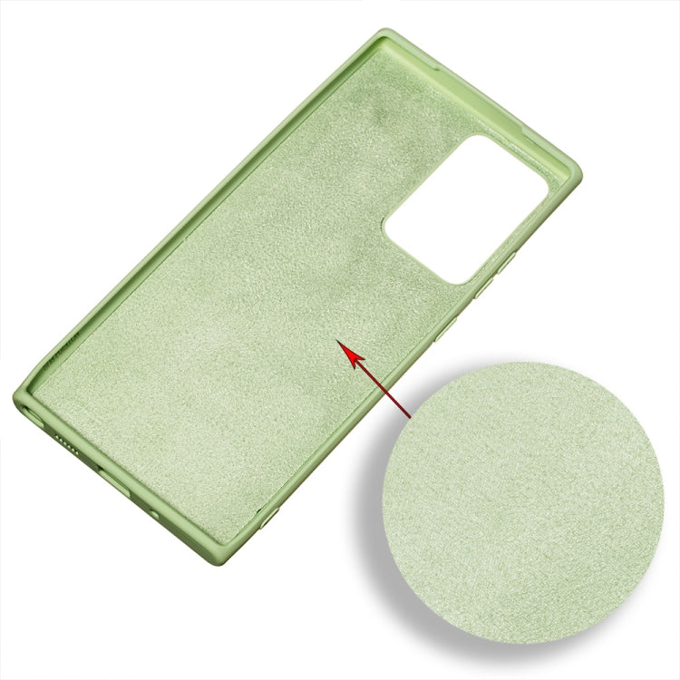 For Samsung Galaxy Note20 Ultra Pure Color Liquid Silicone Shockproof Full Coverage Case