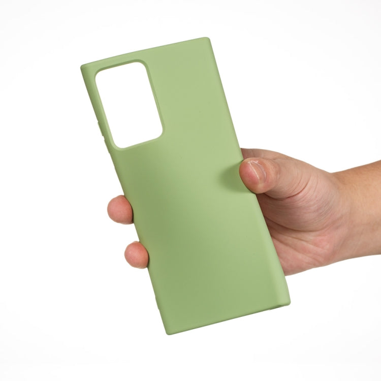 For Samsung Galaxy Note20 Ultra Pure Color Liquid Silicone Shockproof Full Coverage Case