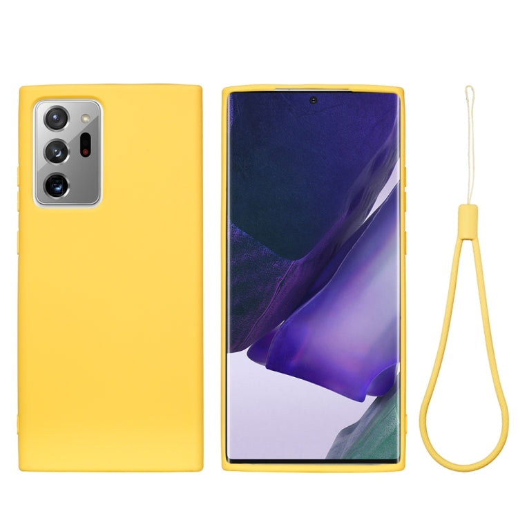 For Samsung Galaxy Note20 Ultra Pure Color Liquid Silicone Shockproof Full Coverage Case