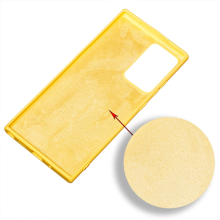 For Samsung Galaxy Note20 Ultra Pure Color Liquid Silicone Shockproof Full Coverage Case